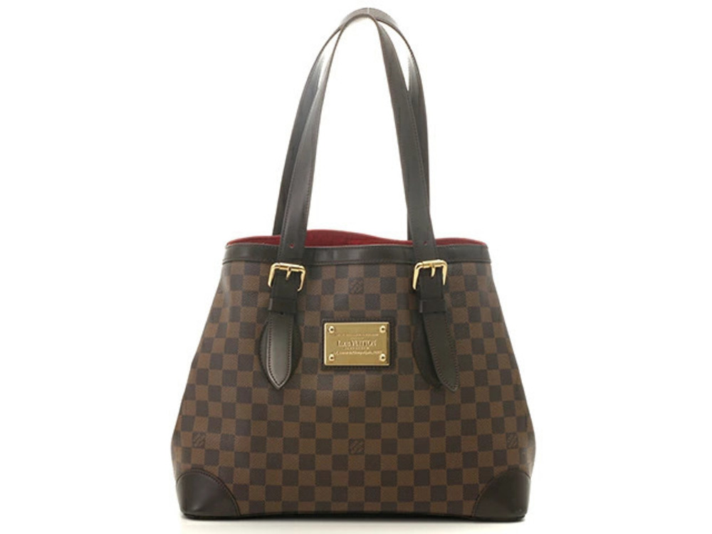 LOUIS VUITTON Hampstead Tote Bag Damier Ebene Brown